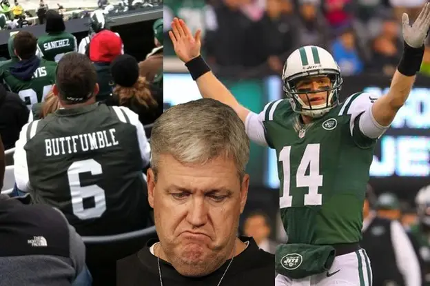 Rex Ryan is sad he has to choose between Buttfumble and McElroy